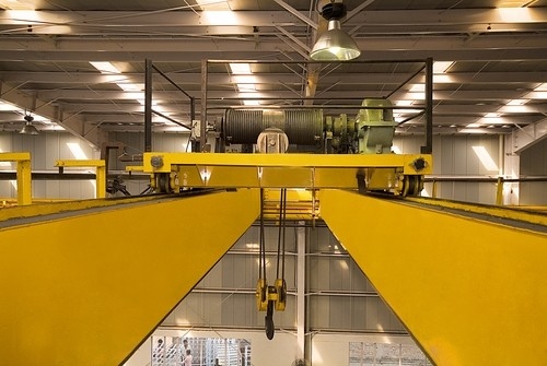 50 motor do EOT Crane With ABB da viga de Ton European Model Yellow Double na oficina