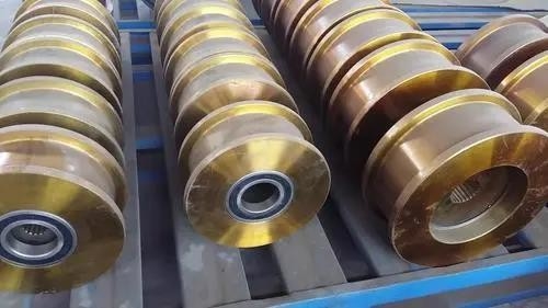 Fratura de Crane Forged Crane Wheels Wearproof da metalurgia resistente