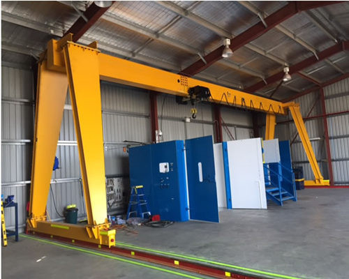 único pórtico de 5 toneladas Crane With Wirerope Electric Hoist do armazém do feixe