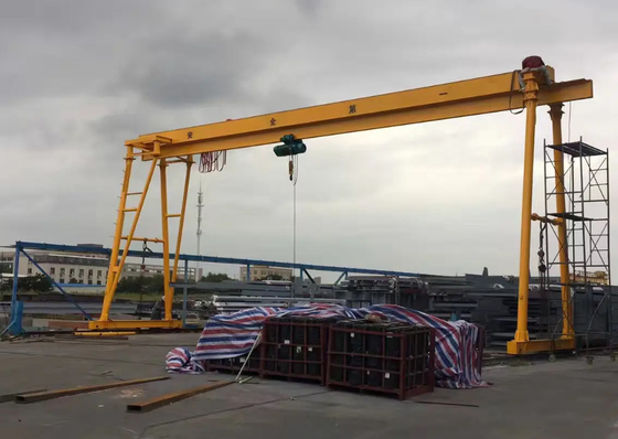 Utilização exterior da grua elétrica em cabo de aço de 5 Ton Movable Gantry Crane With