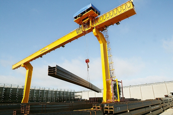 Eletrônico 10-75t Double Girder Gantry Crane Elevação suave com controle remoto sem fio