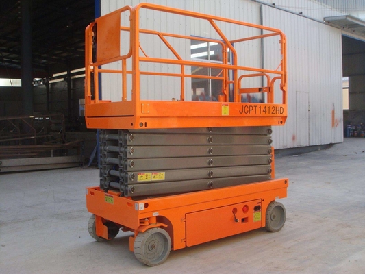 elétricos automotores da altura de 8m a de 14m Scissor a plataforma de trabalho aéreo móvel do elevador 300kg