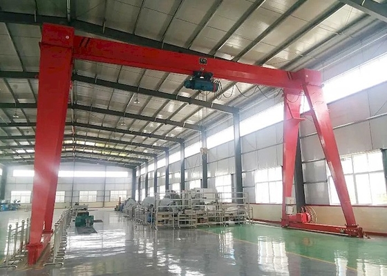 único pórtico de 5 toneladas Crane With Wirerope Electric Hoist do armazém do feixe