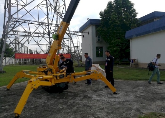 Guindaste móvel interno KB1.0 Mini Tracked Crawler Crane da aranha do pé do balanço
