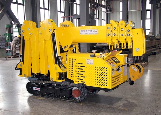 Controlo a distância dobrável 16m 5tons de Mini Spider Crawler Crane Wireless do espaço estreito