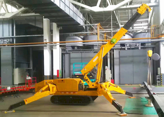 Controlo a distância dobrável 16m 5tons de Mini Spider Crawler Crane Wireless do espaço estreito
