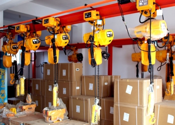 Baixas gruas industriais resistentes médias do transporte de materiais da grua de corrente IP55 da altura livre