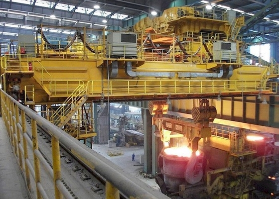 Guindaste de levantamento da oficina da fundição de JB T7688 125/32-320/80 Ton Steel Mill Crane Metal