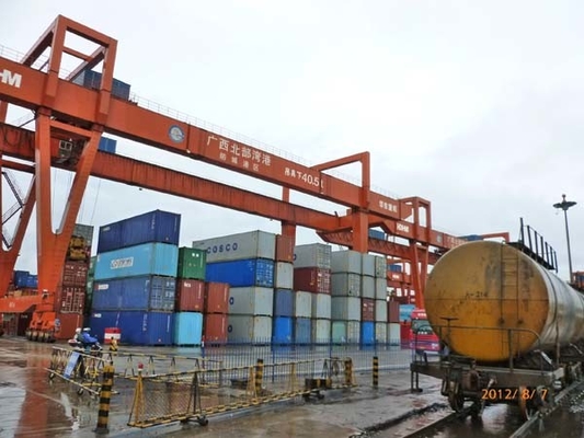 Guindastes do recipiente do porto RMG de A6 A7 40 Ton Rail Mounted Gantry Crane