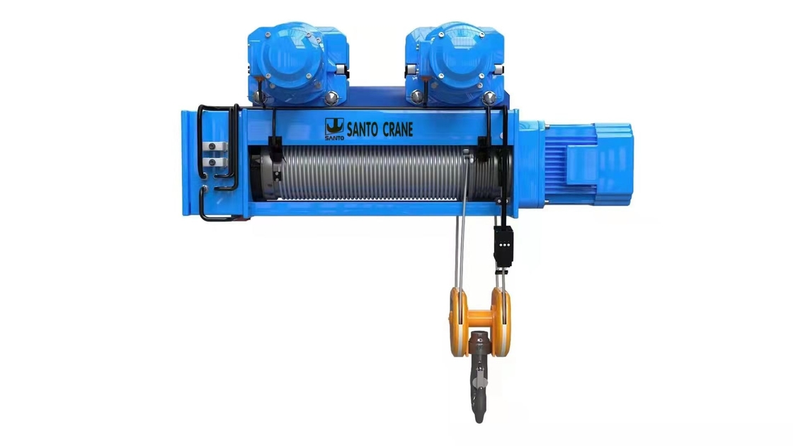 A orientação exata 2 Ton Wire Rope Hoist With motorizou o trole 220V~480V